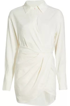 GAUGE81 Women Asymmetrical Dresses - Women's Puno Asymmetric Linen Minidress - Ivory - Size 2 - Ivory - Size 2