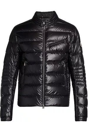 Moncler Men Leather Jackets - Men's Man Authie Biker Jacket Matte - Black - Size Small - Black - Size Small