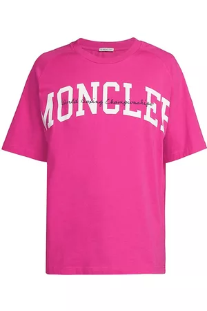 Moncler Men T-Shirts - Men's Logo Boxing Graphic T-Shirt - Pink - Size Small - Pink - Size Small