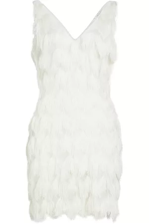 Ramy Brook Women Fringe Dresses - Women's Xenia Fringe-Embellished Minidress - Ivory Summertime Fringe - Size 4 - Ivory Summertime Fringe - Size 4