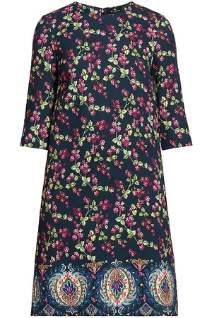 Etro Women Shift Dresses - Women's Berry Jersey Shift Minidress - Navy - Size 0 - Navy - Size 0