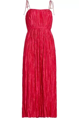 ULLA JOHNSON Women Midi Dresses - Women's Orla Crinkled Sleeveless Midi-Dress - Orchid - Size 00 - Orchid - Size 00