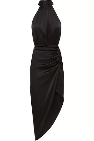 VERONICA BEARD Women Ruched Dresses - Women's Gabriella Ruched Silk Dress - Black - Size 0 - Black - Size 0