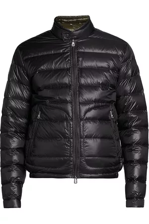 Moncler Men Puffer Jackets - Men's Acorus Puffer Moto Jacket - Black - Size Small - Black - Size Small