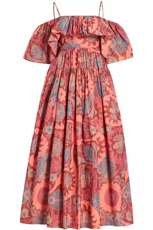 ULLA JOHNSON Women Strapless Dresses - Women's Izra Off-the-Shoulder Gown - Passion Flower - Size 0 - Passion Flower - Size 0