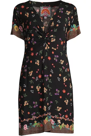 JOHNNY WAS Women Trapeze & Swing Dresses - Women's Nani Twist-Front Swing Dress - Size 14 - Size 14