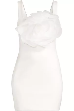 Cynthia Rowley Women Loose & Oversized Dresses - Women's Oversized Rosette Minidress - White - Size 0 - White - Size 0