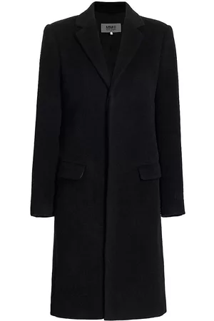 Maison Margiela Women Coats - Women's Wool-Blend Car Coat - Black - Size 0 - Black - Size 0