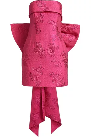 Rebecca Vallance Women Strapless Dresses - Women's Matchmaker Strapless Bow Minidress - Hot Pink - Size 0 - Hot Pink - Size 0