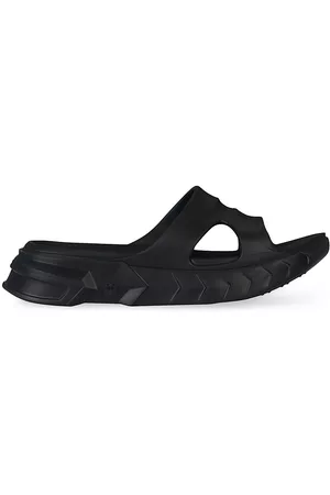 Givenchy Women Flat Sandals - Women's Marshmallow Flat Sandals in Rubber - Black - Size 5 - Black - Size 5