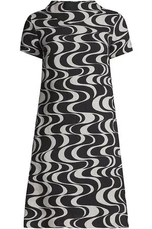 FRANCES VALENTINE Women Shift Dresses - Women's Becca Shift Dress - Black White - Size Small - Black White - Size Small