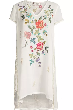 JOHNNY WAS Women Tunic Dresses - Women's Adele Drape Tunic Dress - White - Size XS - White - Size XS