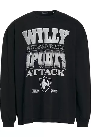WILLY CHAVARRIA Men Sports T-Shirts - Men's Buffalo Sports Attack T-Shirt - Black - Size Small - Black - Size Small