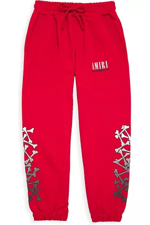 AMIRI Sports Pants - Little Kid's & Kid's Bones Sweatpants - Red - Size 4 - Red - Size 4
