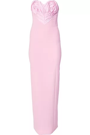Carolina Herrera Women Strapless Dresses - Women's Strapless Heart Column Gown - Deco Pink - Size 4 - Deco Pink - Size 4