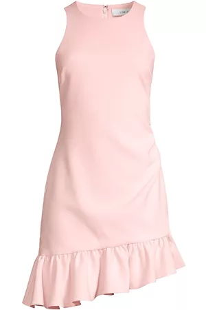 LIKELY Women Asymmetrical Dresses - Women's Tina Asymmetric Ruffle Minidress - Rose Shadow - Size 2 - Rose Shadow - Size 2