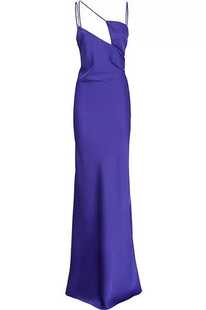 The Attico Women Asymmetrical Dresses - Women's Melva Asymmetric Gown - Vivid Violet - Size 00 - Vivid Violet - Size 00