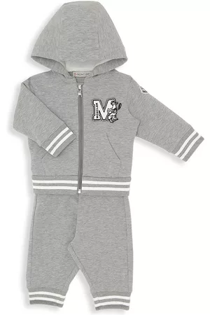 Moncler Boys Sets - Baby Boy's & Little Boy's Logo Patch Sweatshirt & Sweatpants Set - Grey - Size 3 Months - Grey - Size 3 Months