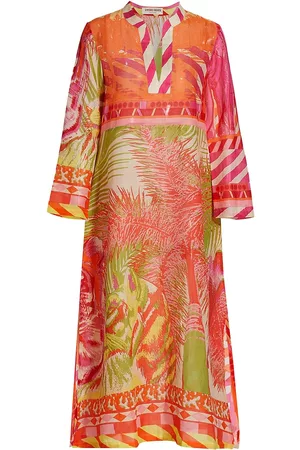 EMPORIO Women Printed & Patterned Dresses - Women's Giada Tropical-Print Caftan - Pink - Size 0 - Pink - Size 0