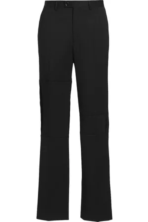 Maison Margiela Men Pants - Men's Virgin Wool-Blend Pants - Black - Size 36 - Black - Size 36