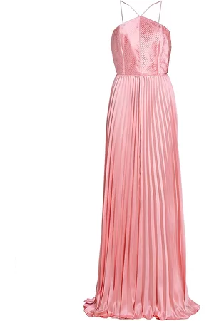 AMUR Women Evening Dresses & Gowns - Women's Kamari Pleated Gown - Rosewater - Size 00 - Rosewater - Size 00
