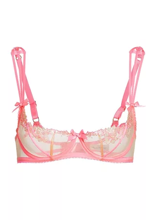 AGENT PROVOCATEUR Brianna embellished metallic coated corded lace