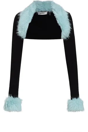 Guizio Faux Fur Knit Bolero Black / Xs