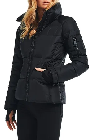 Sam. Women's Isabel Glossy Down Puffer Jacket - Caviar - Size Medium