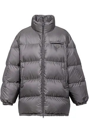 Black Medium-length Re-nylon Down Jacket