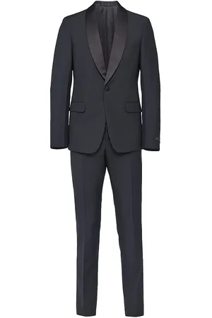 Prada single-breasted kid mohair suit - White