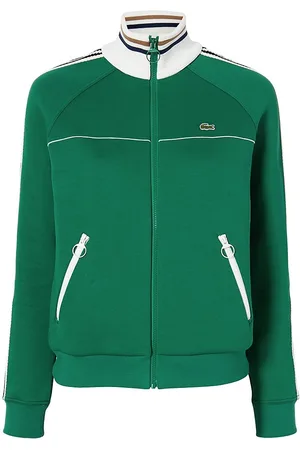 Lacoste Women's Hooded Monogram Print Puffer Jacket with Puffed Croc