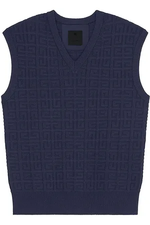 Givenchy: Navy Jacquard Sweater