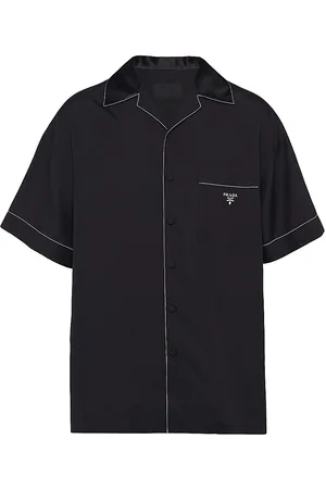 Black Triangle logo-plaque Re-Nylon short-sleeved shirt