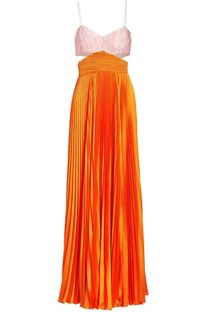 Pleated Dresses & Gowns - Orange - women - Shop your favorite brands