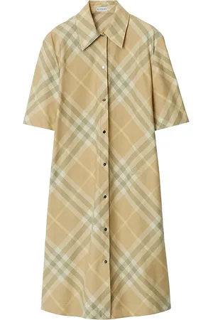 Sleeveless Check Bouclé Dress in Archive beige - Women, Cotton