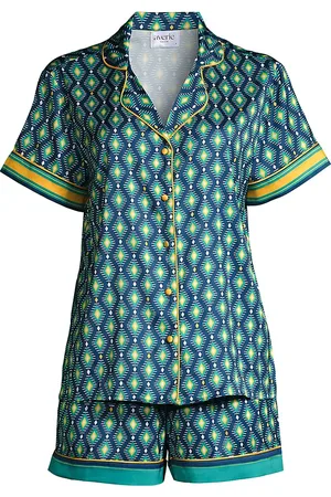 Nelson printed cotton-poplin pajama set