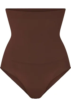 Skims Brown Disco Sleeveless Bodysuit In Cocoa