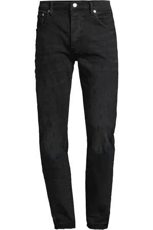 monogram-embroidered slim jeans