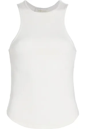Black Logo Stripe Lace Sleeveless Tank Top – SEYMAYKA