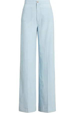 Lauren Ralph Lauren Women's Petite Wide-Leg Midrise Linen Drawstring Pants  - Macy's