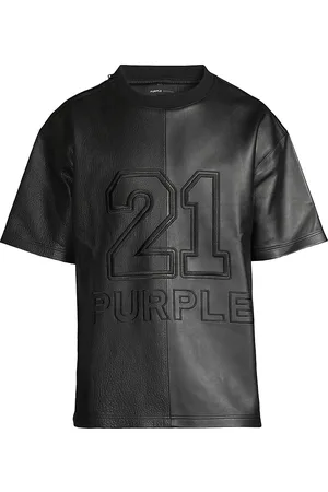 Purple Brand Heavy Jersey Distressed T-Shirt Black