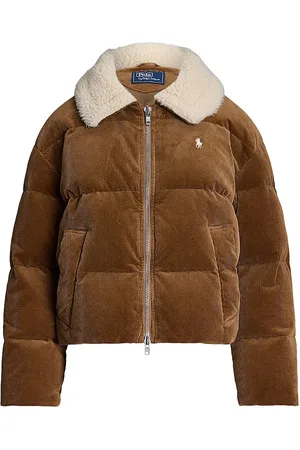 AVEC LES FILLES Quilted Velvet Zip Jacket deals In dark camel