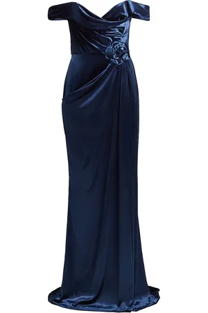 Dress the Population Alejandra Sweetheart buy Sleeveless Long Dress w/ Slit M Navy