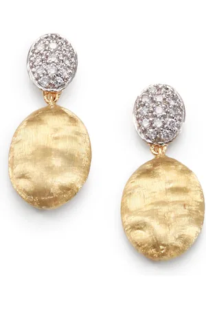 Marco Bicego Siviglia Diamond, 18K Yellow & White Gold Drop Earrings