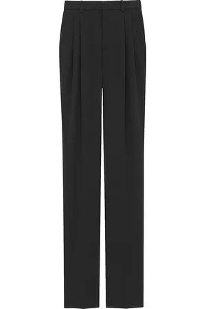 Saint Laurent High-Waisted Pants in Grain De Poudre