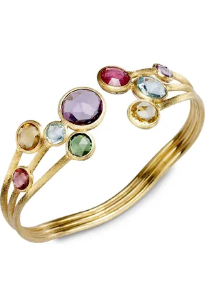 Marco Bicego Jaipur Semi-Precious Multi-Stone & 18K Yellow Gold Three-Row Cuff Bracelet