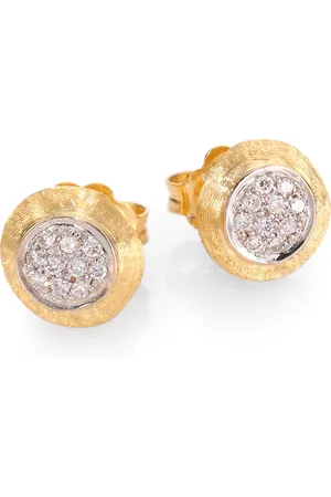 Marco Bicego Delicati Diamond, 18K Yellow & White Stud Earrings