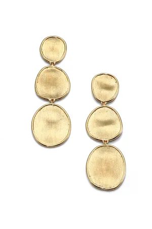 Marco Bicego Lunaria 18K Yellow Triple-Drop Earrings