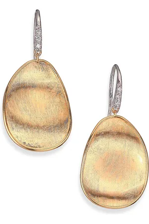 Marco Bicego Lunaria Diamond & 18K Yellow Drop Earrings