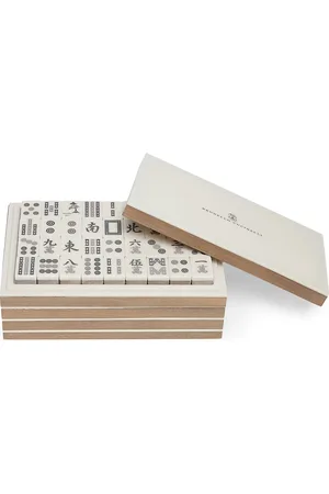 Brunello Cucinelli Walnut Wood and Krion Mahjong Set